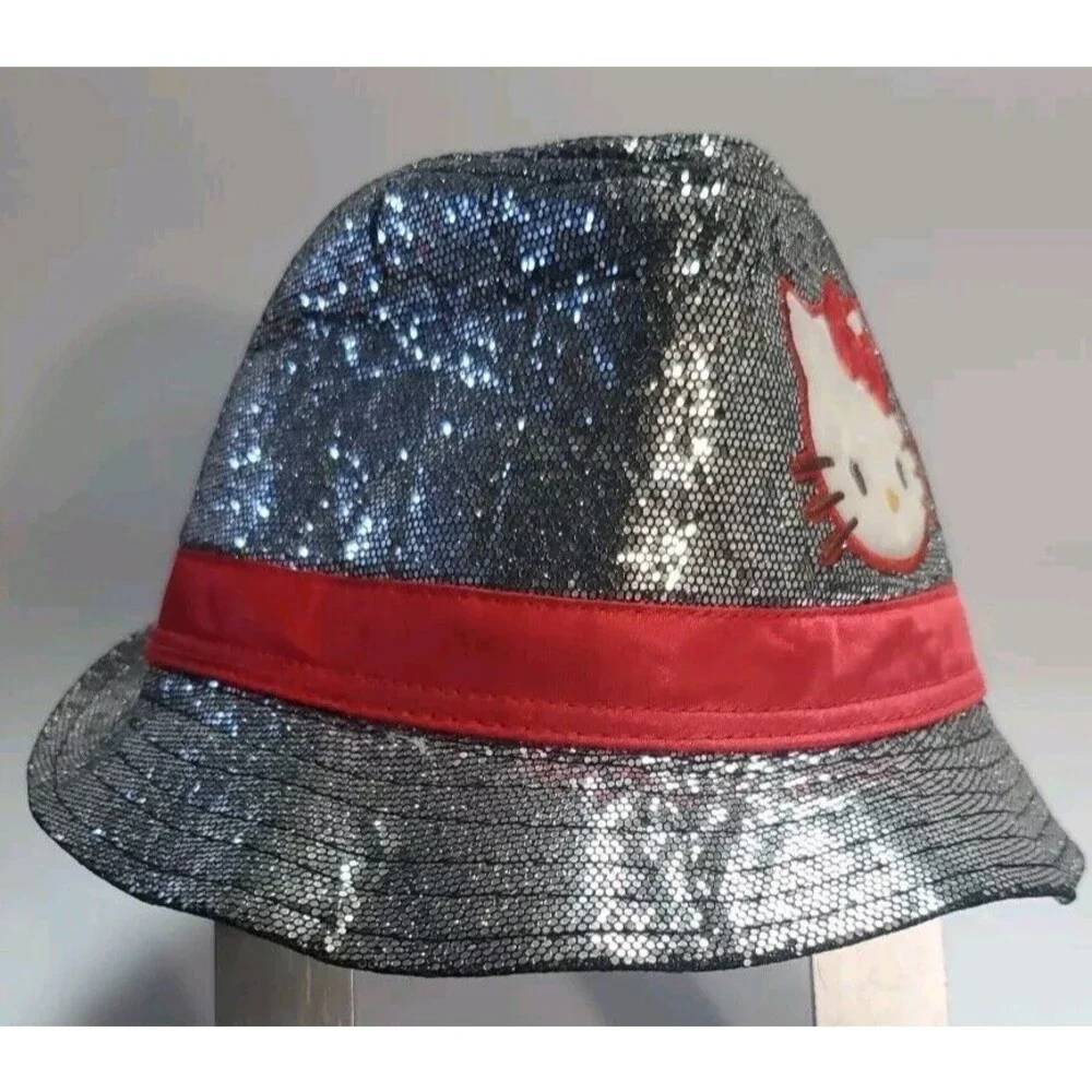 HELLO KITTY Cute Bucket Hat Vacation sun block fedora.  Child Size Official 2012